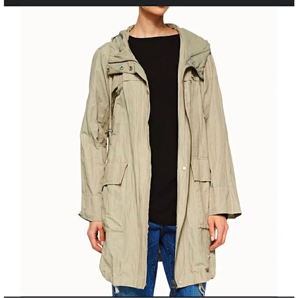 Eileen Fisher Anorak organic cotton hooded jacket M